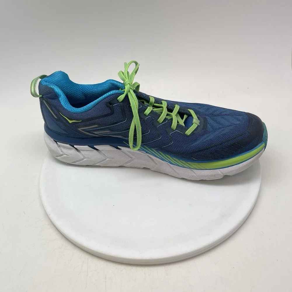 Hoka One One Sneakers Mens 10 Clifton 4 Blue 1016723 TBJGR Running Athletic Shoe